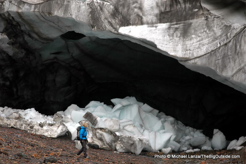 Iceland 178 Hrafntinnusker Karyn Simmons explores glacial ice caves near the Laugavegur Trail.