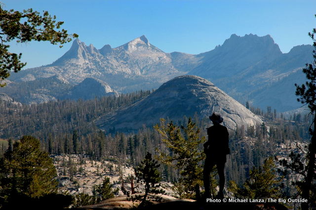 On the JMT overlooking the Cathedral Range, Yosemite.
