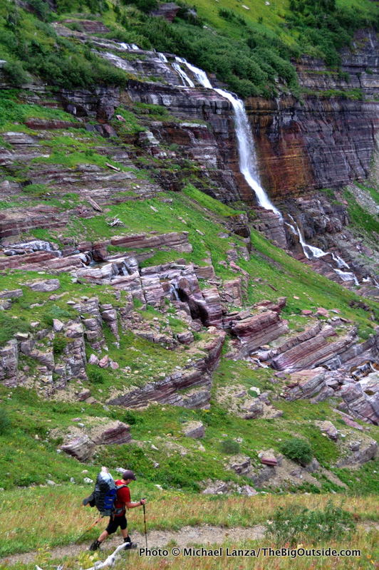 Gla4-30 Morning Eagle Falls, Piegan Trail Pass, Glacier NP
