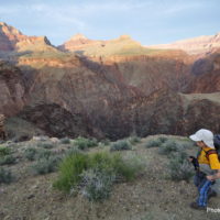 Nate Lanza backpacks the Tonto Trail in the Grand Canyon.