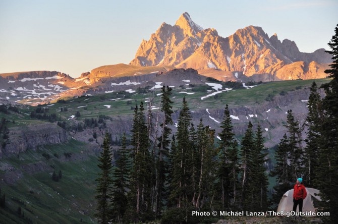 Campsite on Death Canyon Shelf in Grand Teton National Park.