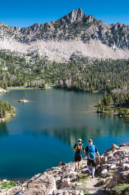 Scott White and Chip Roser on a 28-mile dayhike through Idaho's White Cloud Mountains.