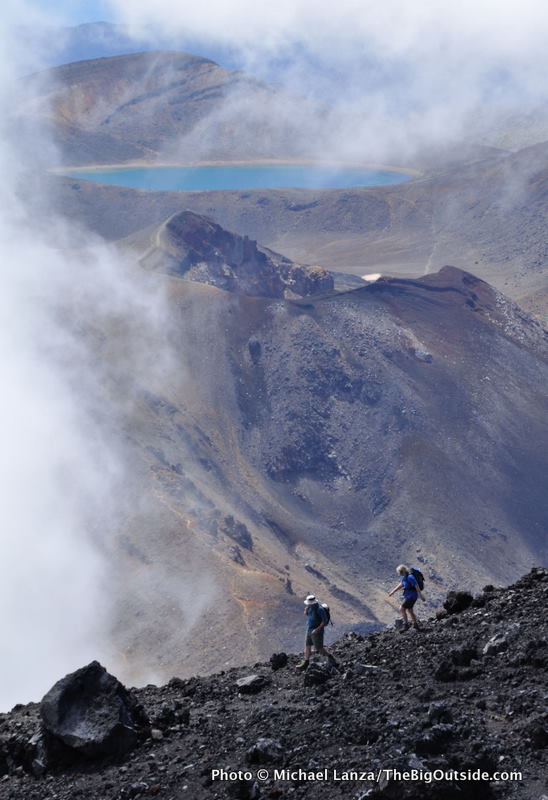 NZ2-150 Hikers on Mt. Ngauruhoe, Tongariro N.P., NZ