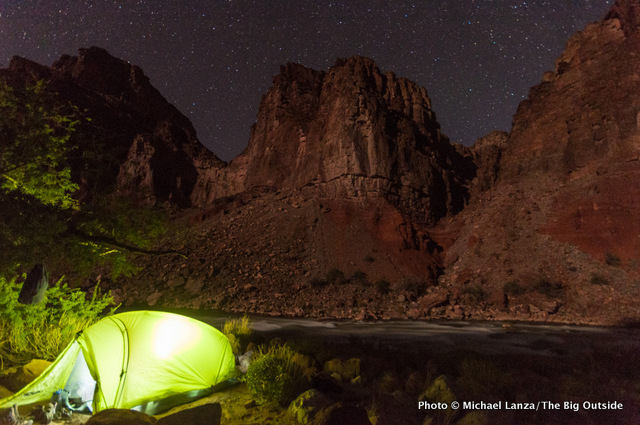 Campsite by Hance Rapids, Grand Canyon National Park.