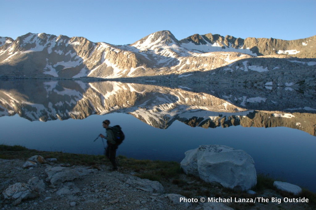 At Wanda Lake on the John Muir Trail in the Evolution Basin (above Evolution Lake).