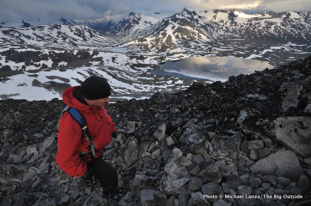 Scrambling up Kyrkja, Jotunheimen.