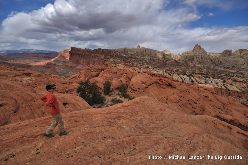 Hiking near Frying Pan Trail, Capitol Reef National Park.