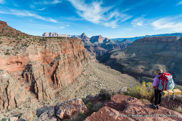 My daughter on Horseshoe Mesa in the Grand Canyon.