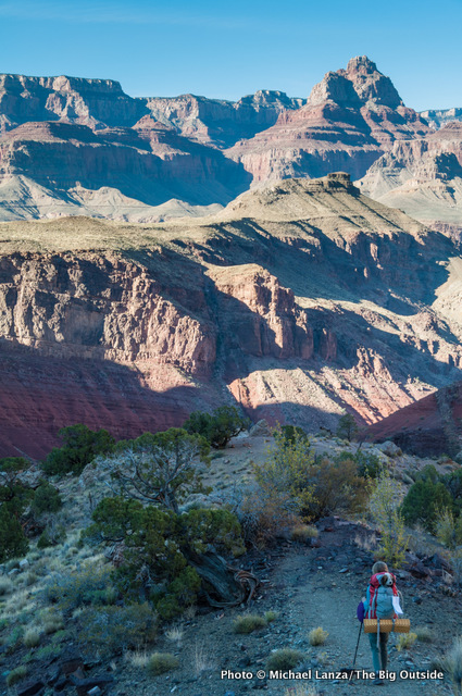 On the New Hance Trail in the Grand Canyon.
