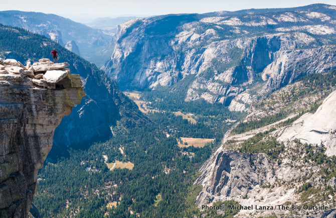 The "diving board," summit of Half Dome, Yosemite National Park.