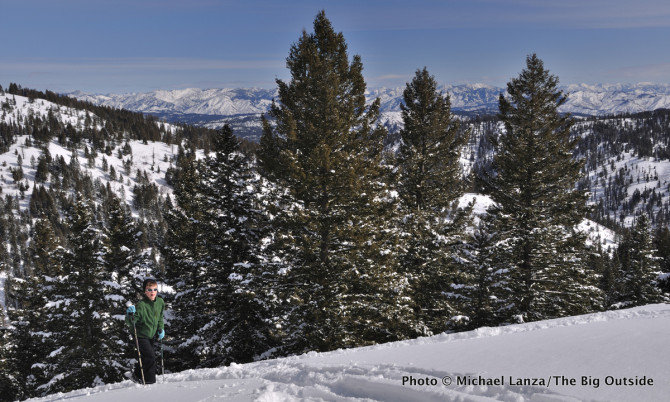 My son, Nate, skiing Freeman Peak in Idaho's Boise Mountains.